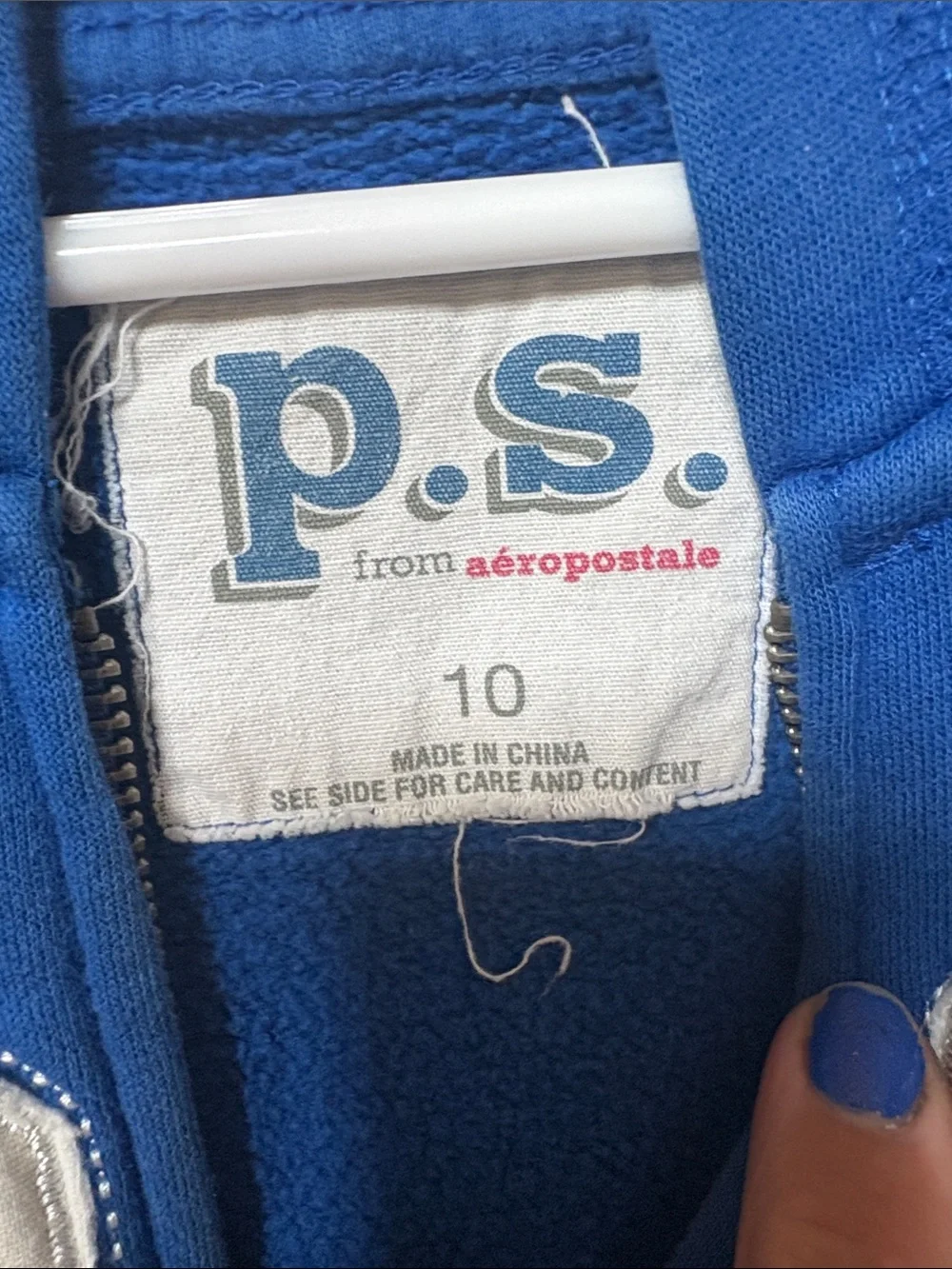 Aeropostale Royal Blue PS 09 Zip Hoodie